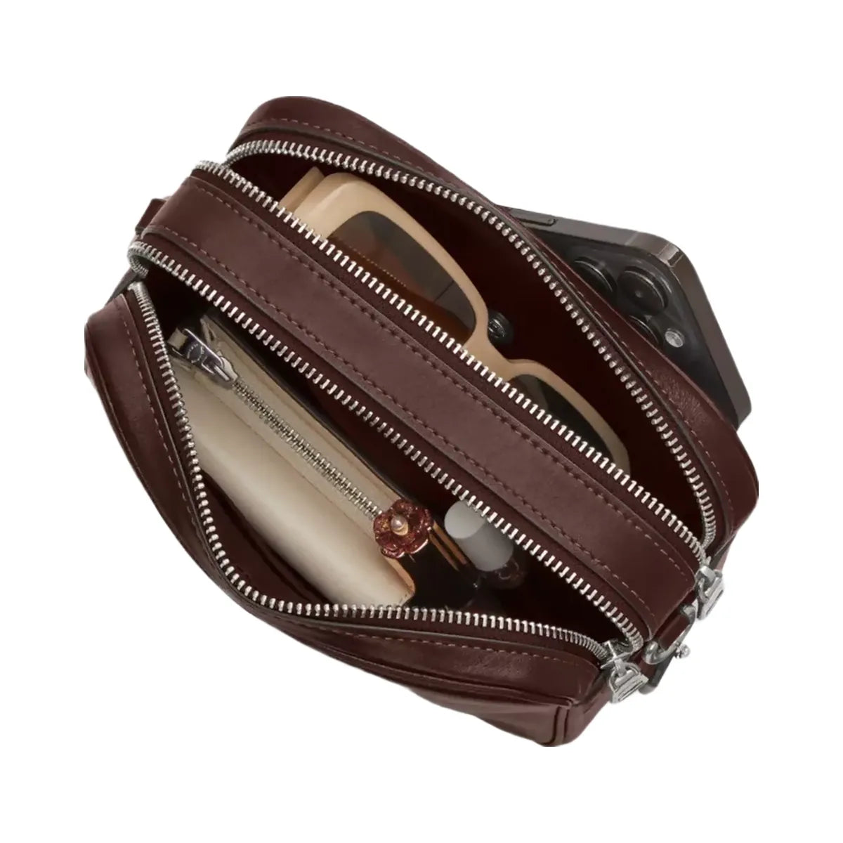 Coach Mini Carey Crossbody Bag in Silver Maple