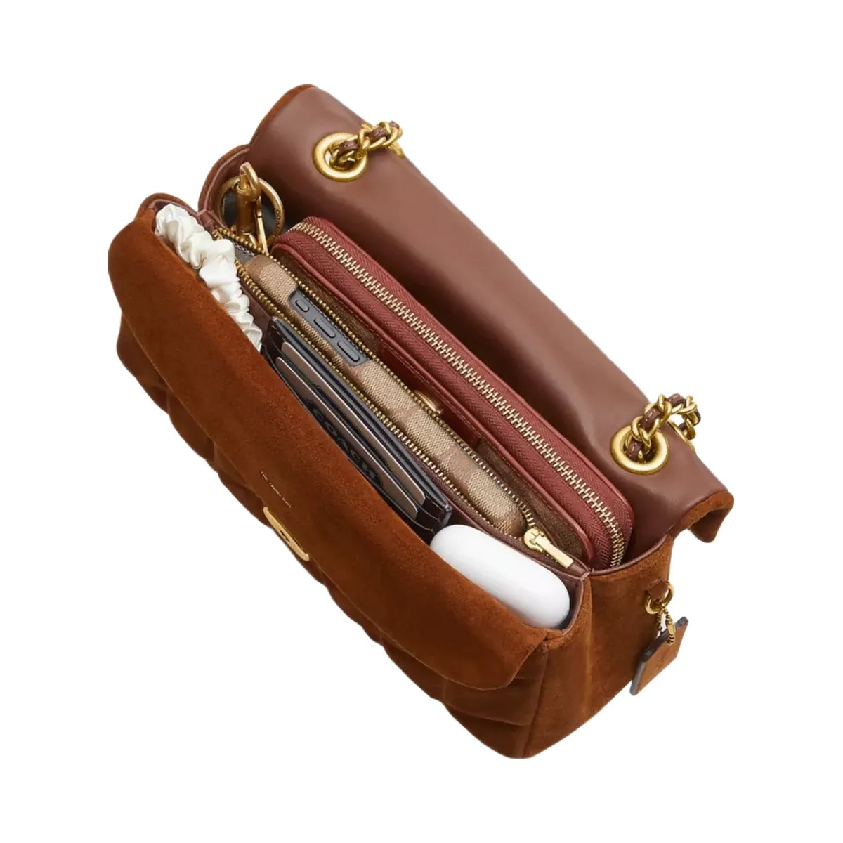 Coach Tabby Shoulder Bag 26 With Quilting in Brass Warm Brown