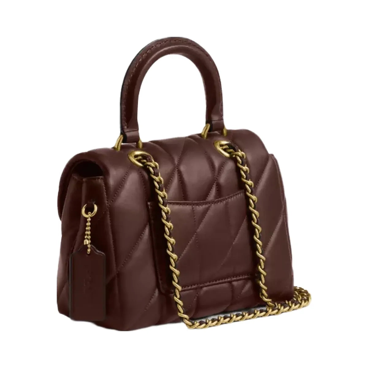 Coach Tabby Top Handle Bag With Quilting in Brass Maple