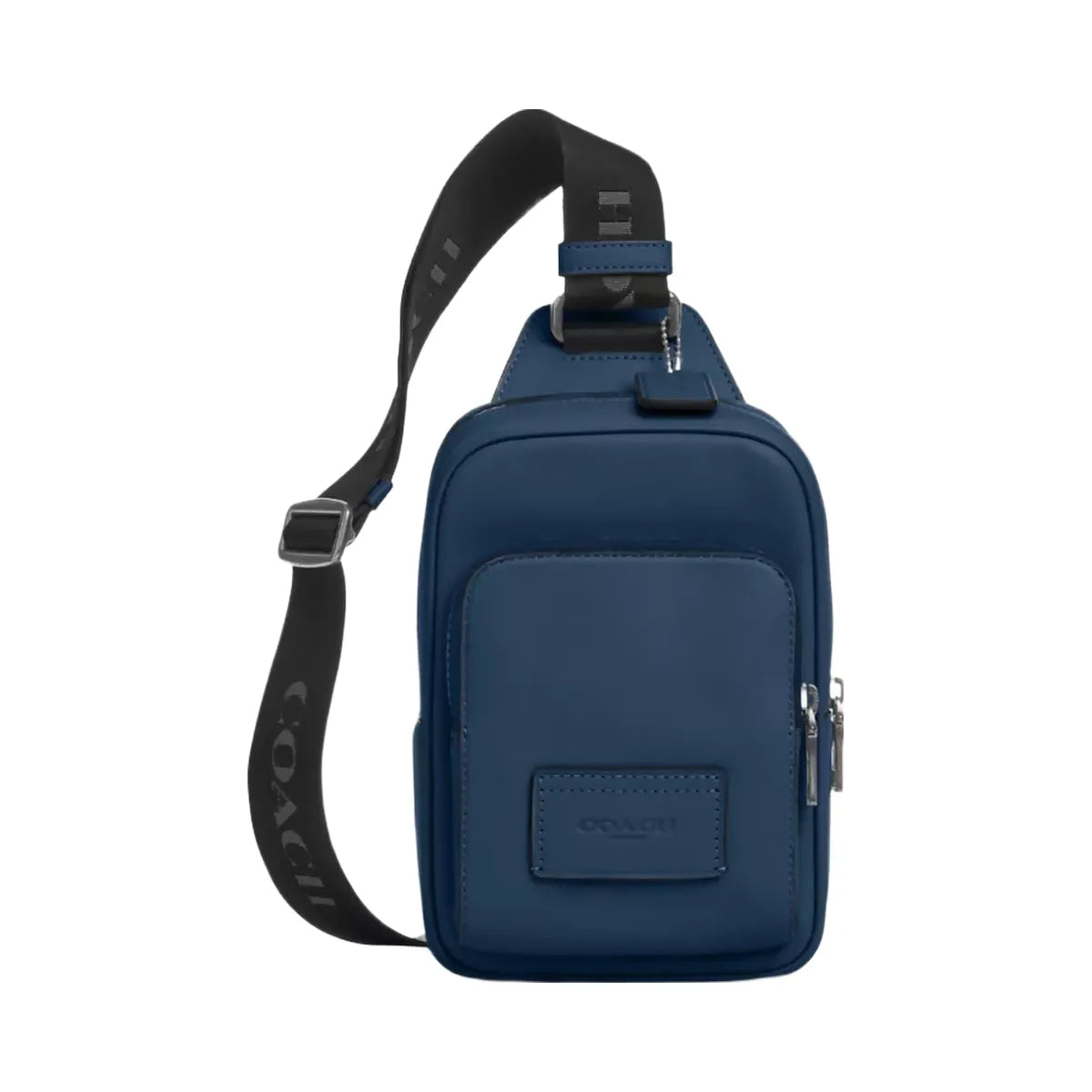 Coach Racer Sling Pack in Silver Dark Denim