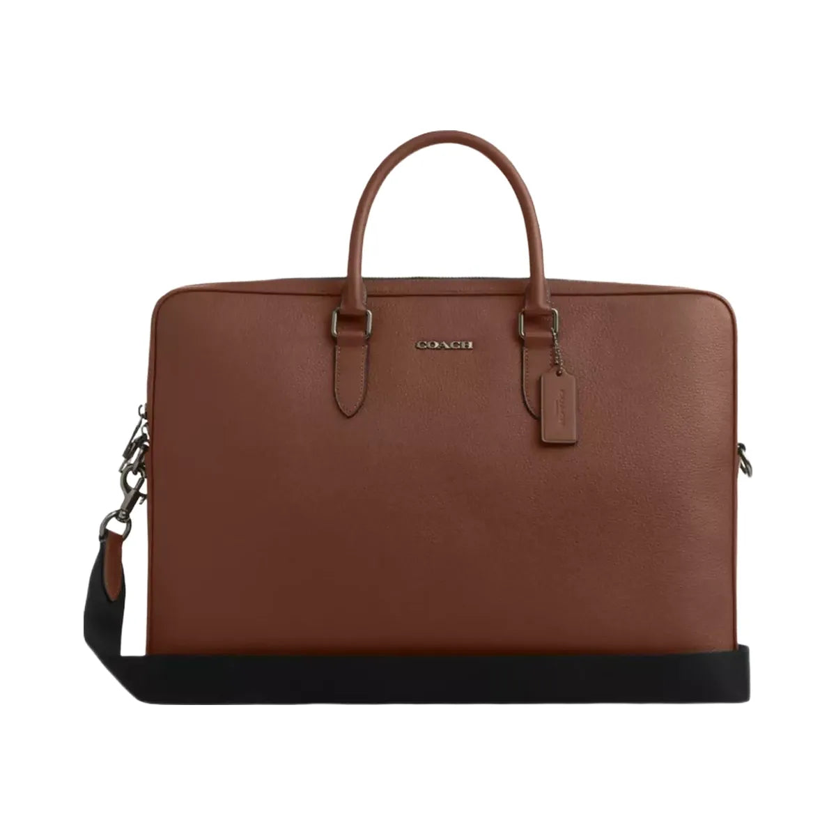 Coach Ethan Large Brief in Gunmetal Saddle