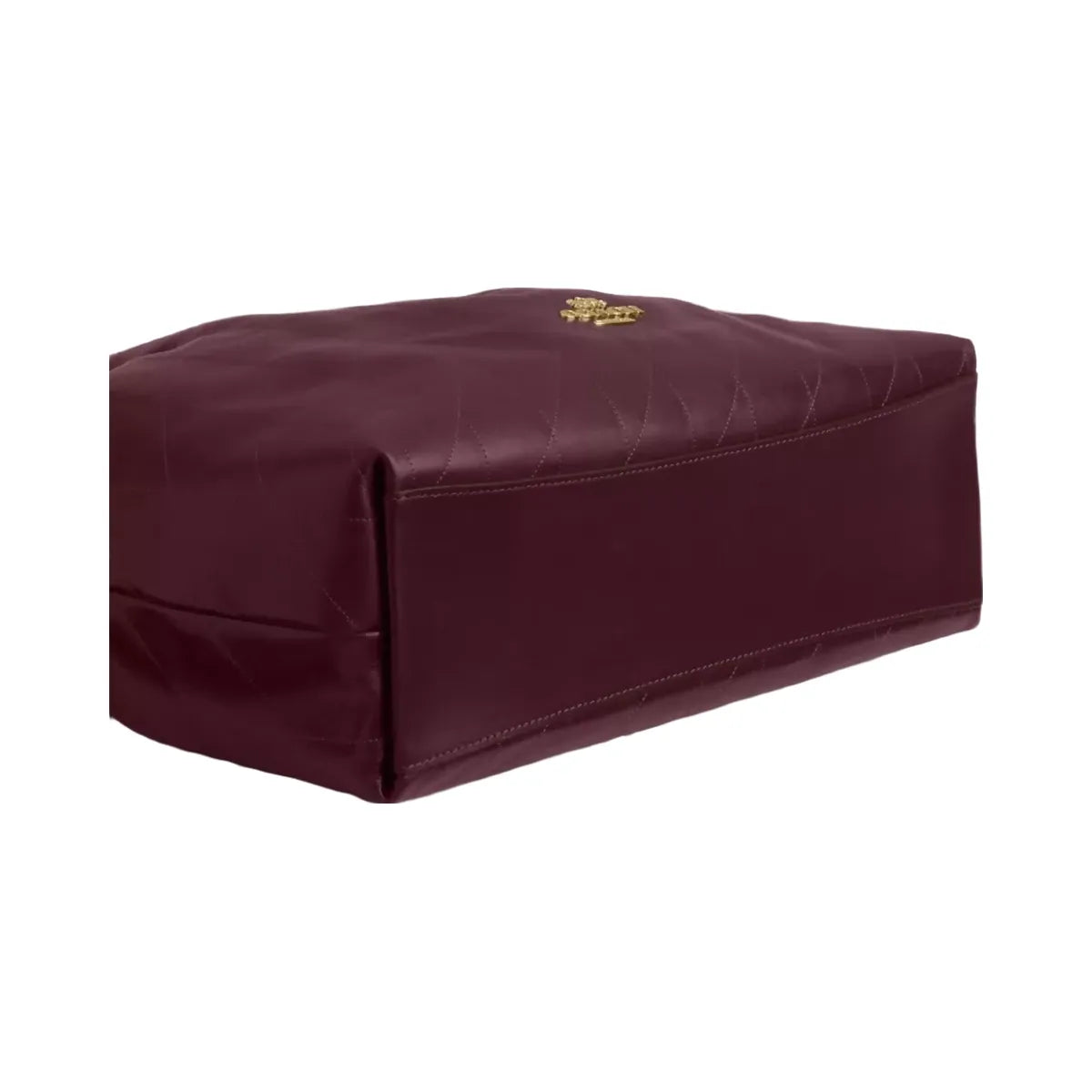 Coach Evelyn Large Shoulder Bag With Quilting in Gold Dark Wine