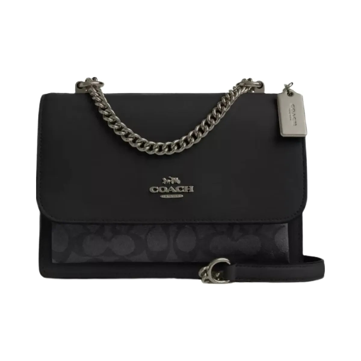 Coach Klare Crossbody Bag In Signature Canvas in Gunmetal Charcoal Black