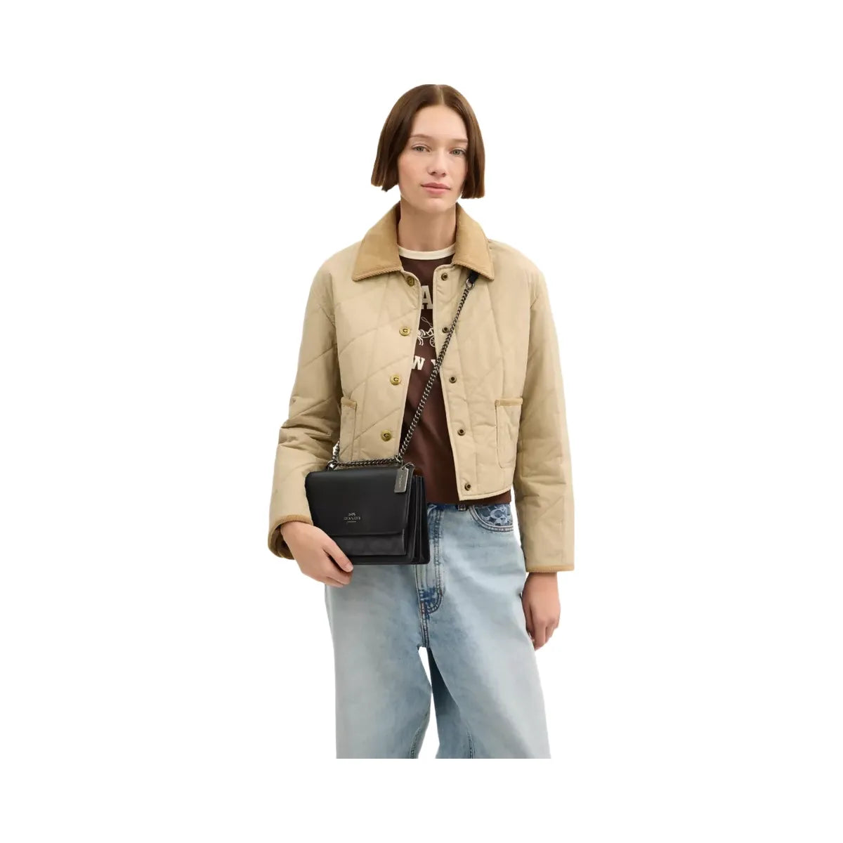 Coach Klare Crossbody Bag In Signature Canvas in Gunmetal Charcoal Black