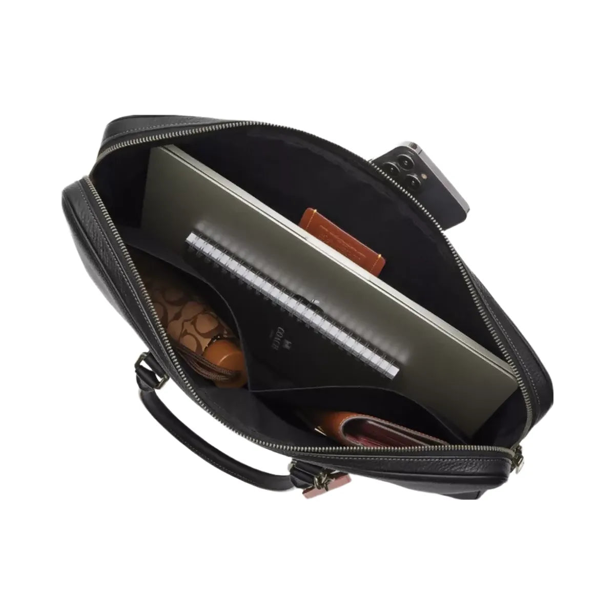 Coach Ethan Large Brief in Gunmetal Black