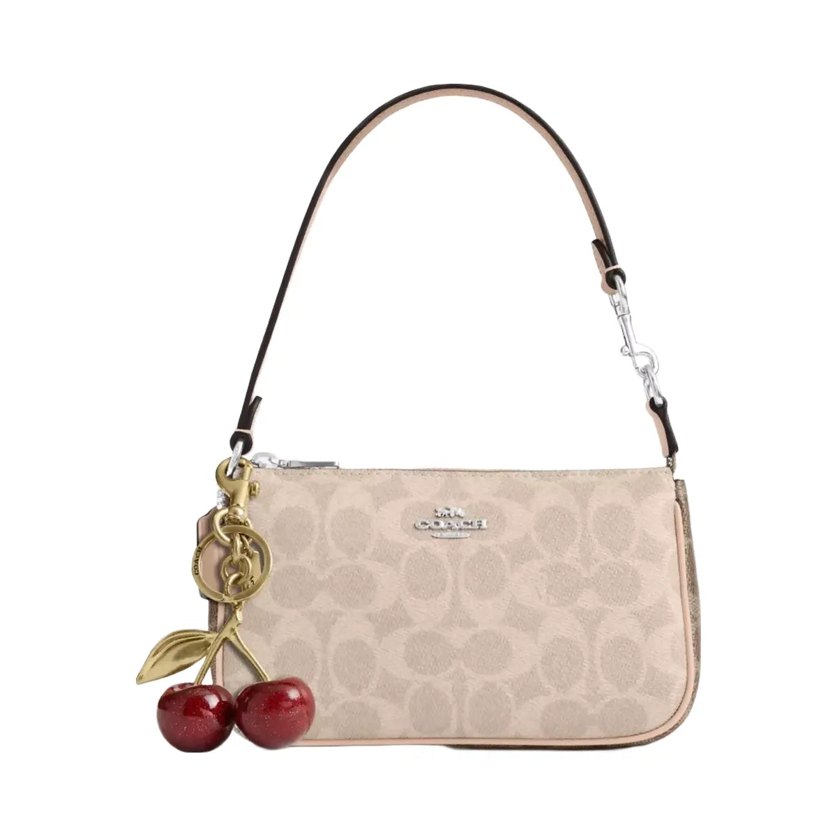 Coach Nolita 19 In Blocked Signature Canvas in Silver Sand Taupe Multi