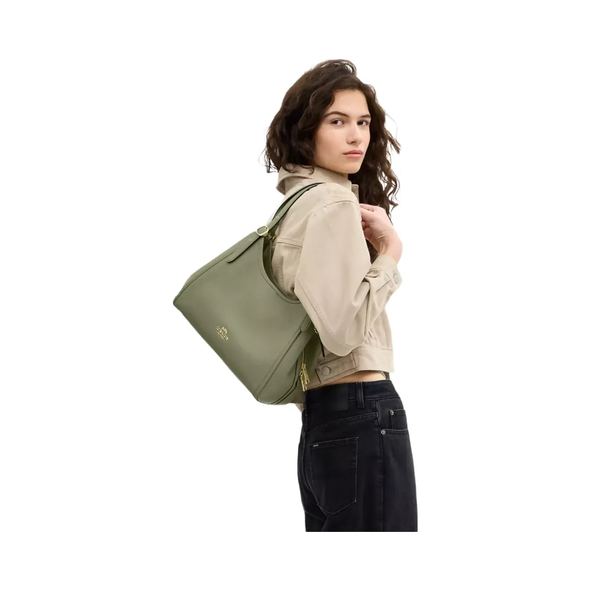 Coach Erin Shoulder Bag in Gold Pistachio