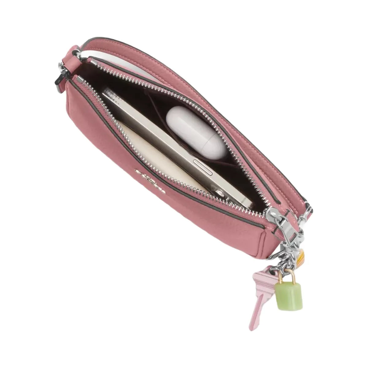 Coach Nolita 19 in Silver Dusty Pink