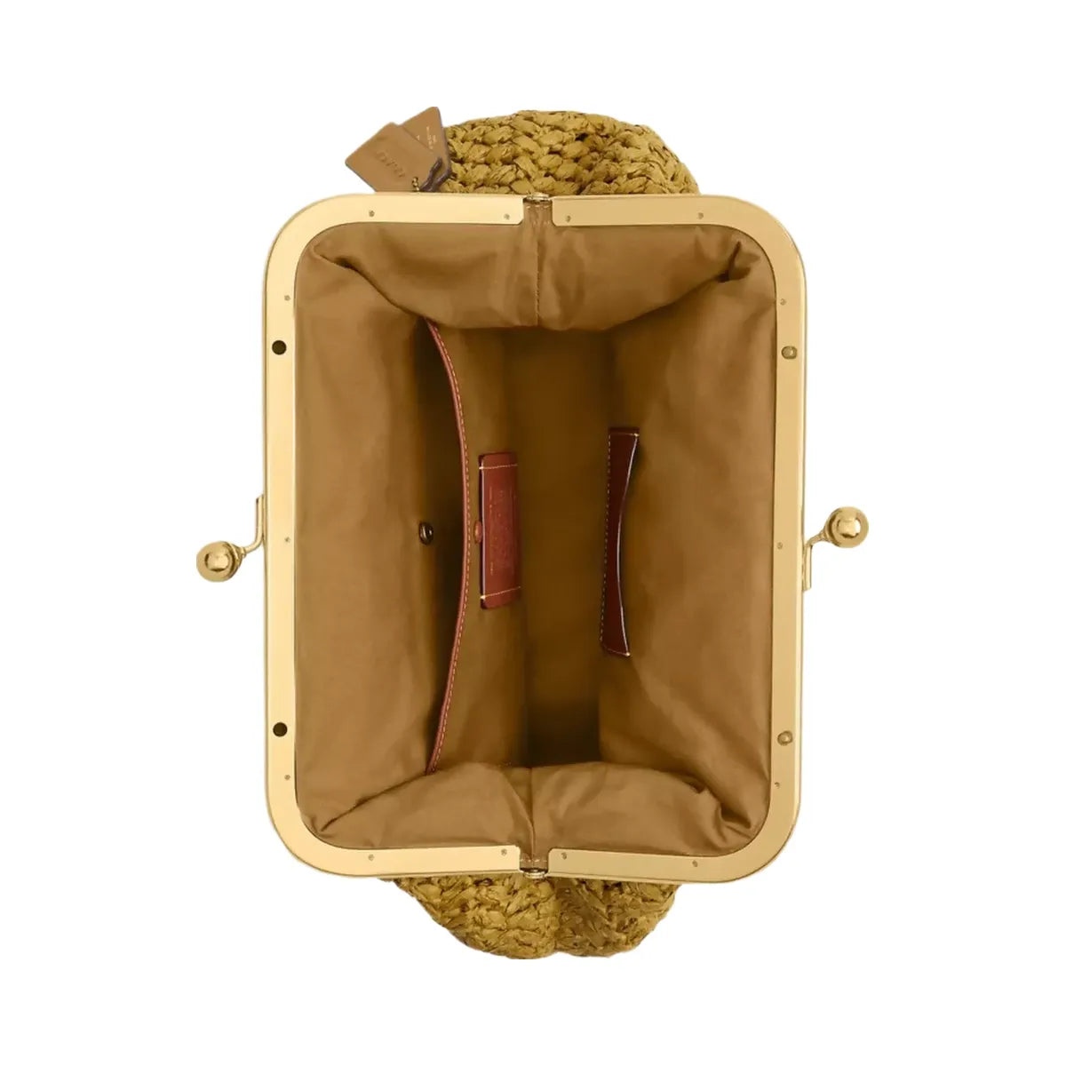 Coach Kisslock Frame Bag 27 in Brass Muted Olive
