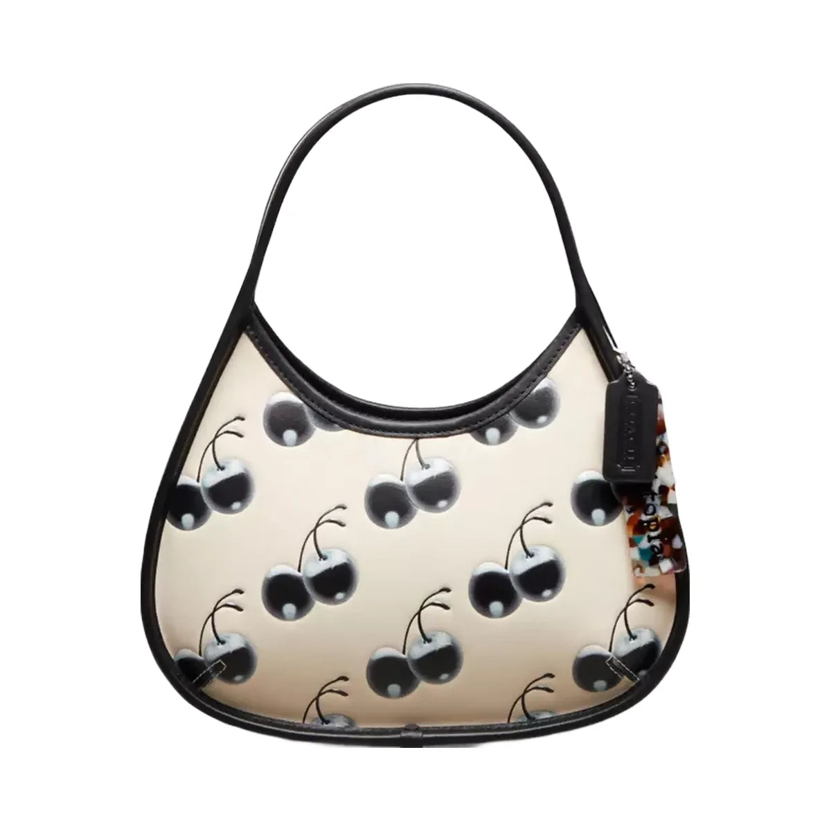Coach Ergo Bag In Coachtopia Leather With Cherry Print in Black Cloud Multi