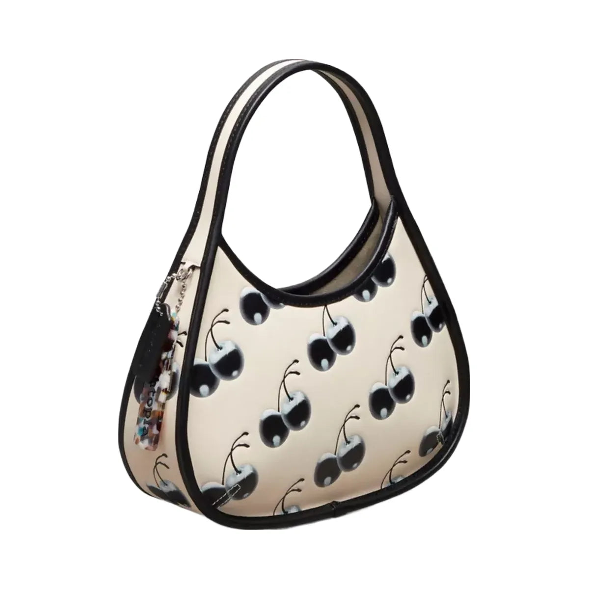 Coach Ergo Bag In Coachtopia Leather With Cherry Print in Black Cloud Multi