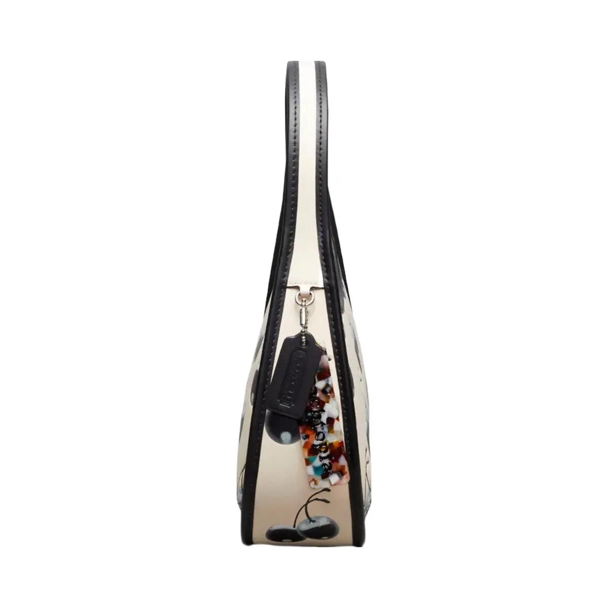 Coach Ergo Bag In Coachtopia Leather With Cherry Print in Black Cloud Multi