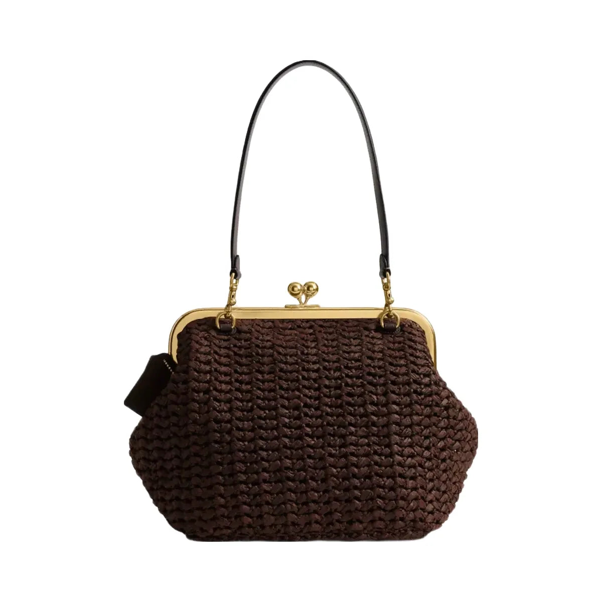 Coach Kisslock Frame Bag 27 in Brass Maple
