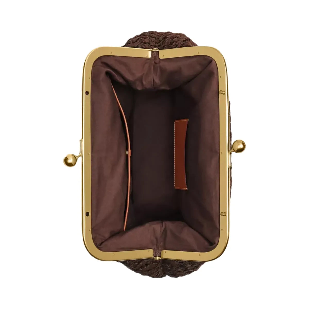 Coach Kisslock Frame Bag 27 in Brass Maple