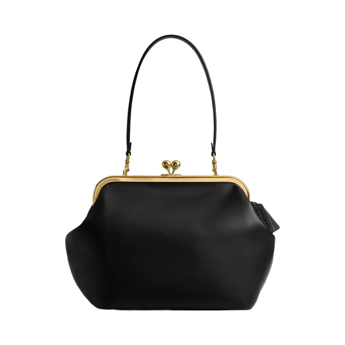 Coach Kisslock Frame Bag 27 in Brass Black