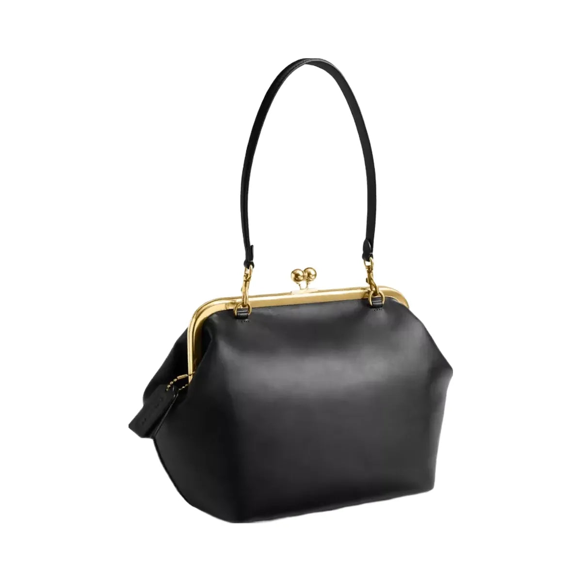 Coach Kisslock Frame Bag 27 in Brass Black