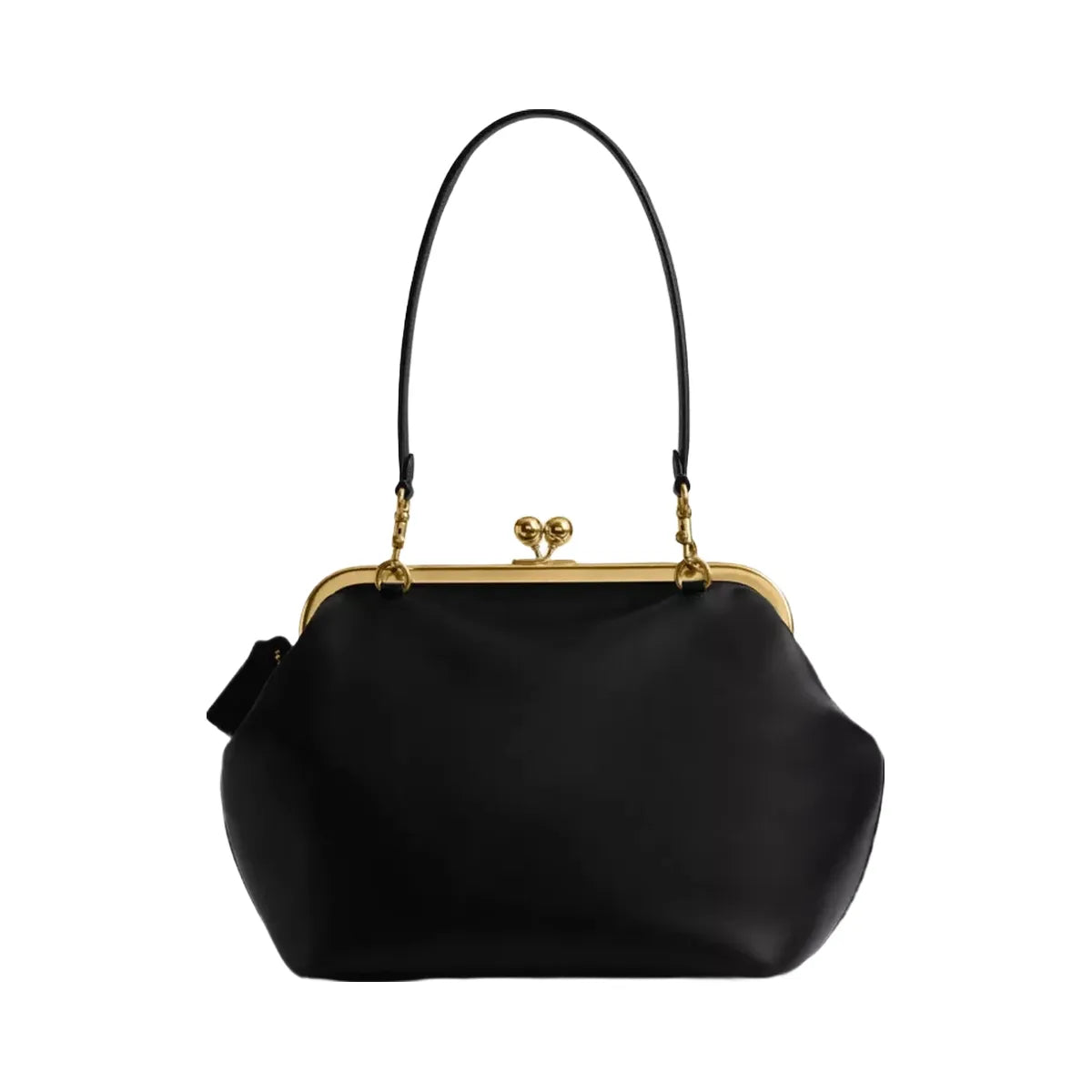 Coach Kisslock Frame Bag 27 in Brass Black