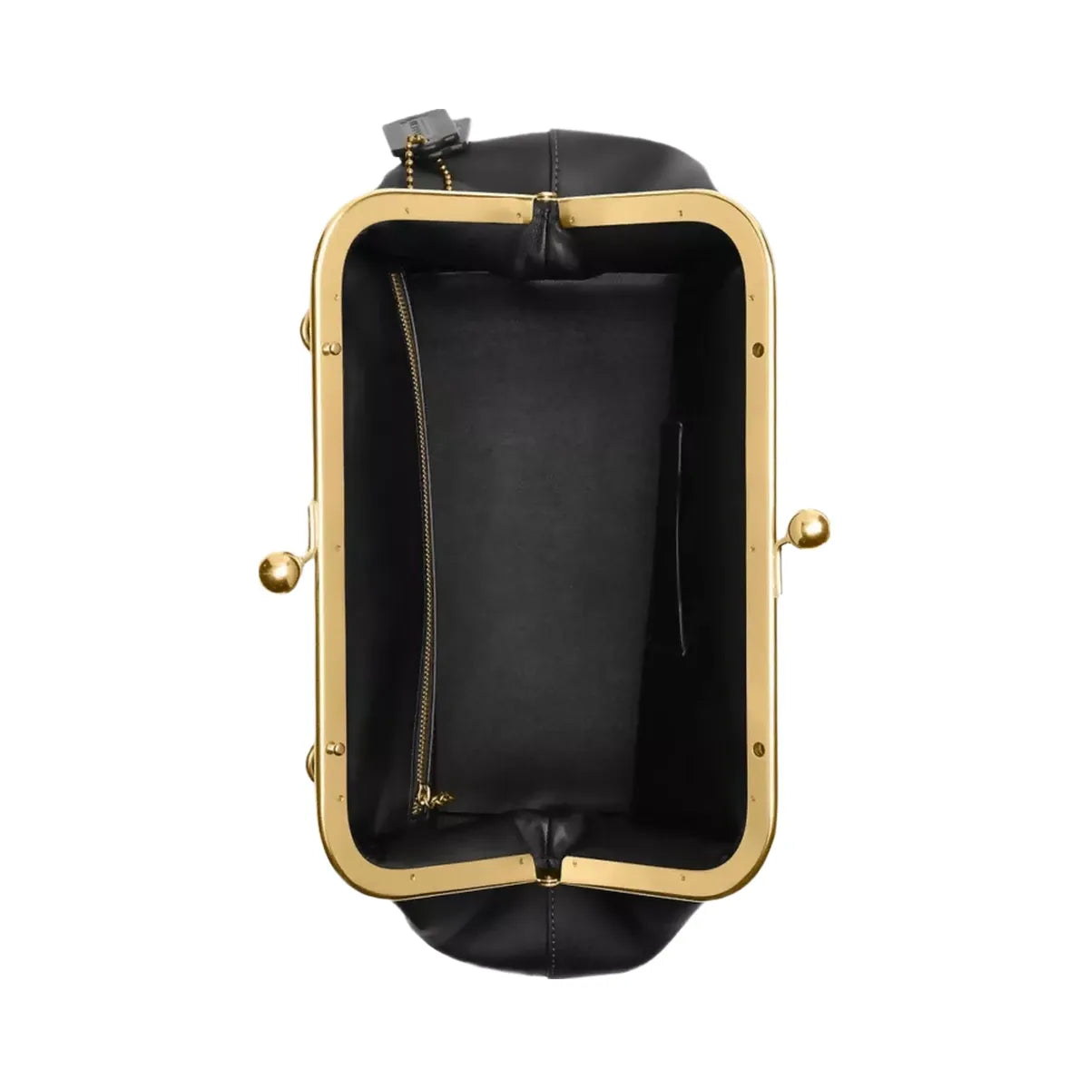 Coach Kisslock Frame Bag 27 in Brass Black