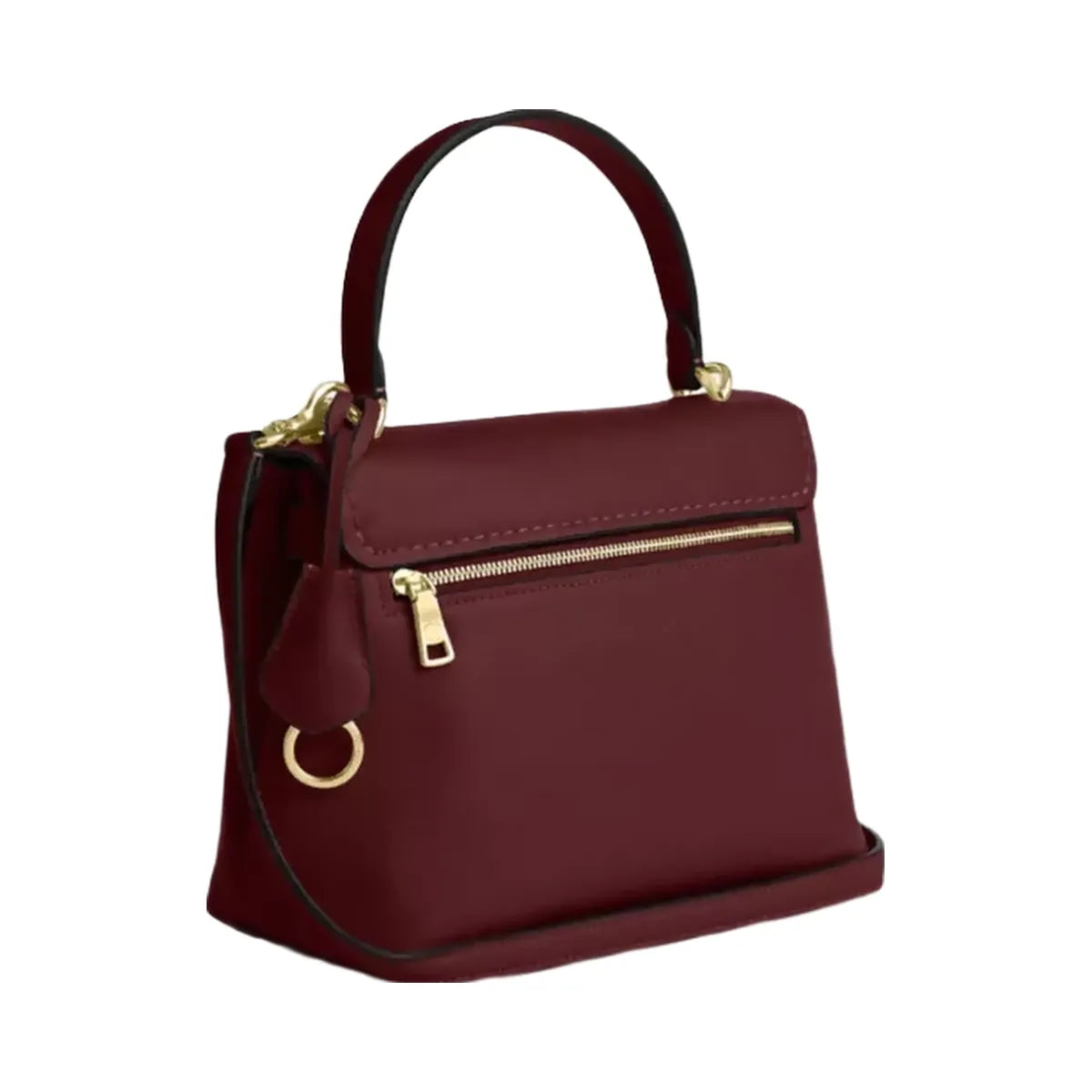 Coach Emory Top Handle Bag in Gold Maroon