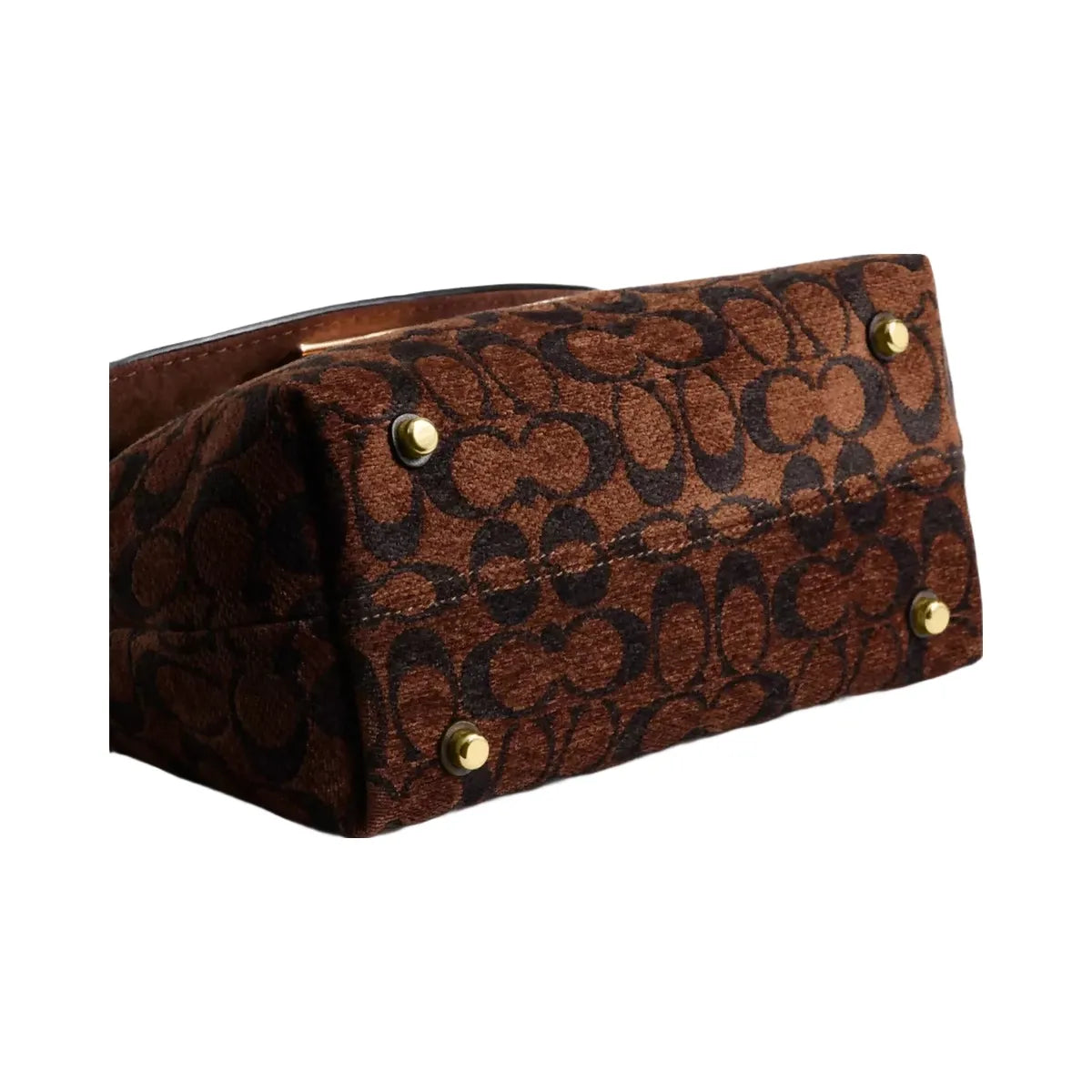 Coach Emory Top Handle Bag In Signature Chenille in Gold Truffle