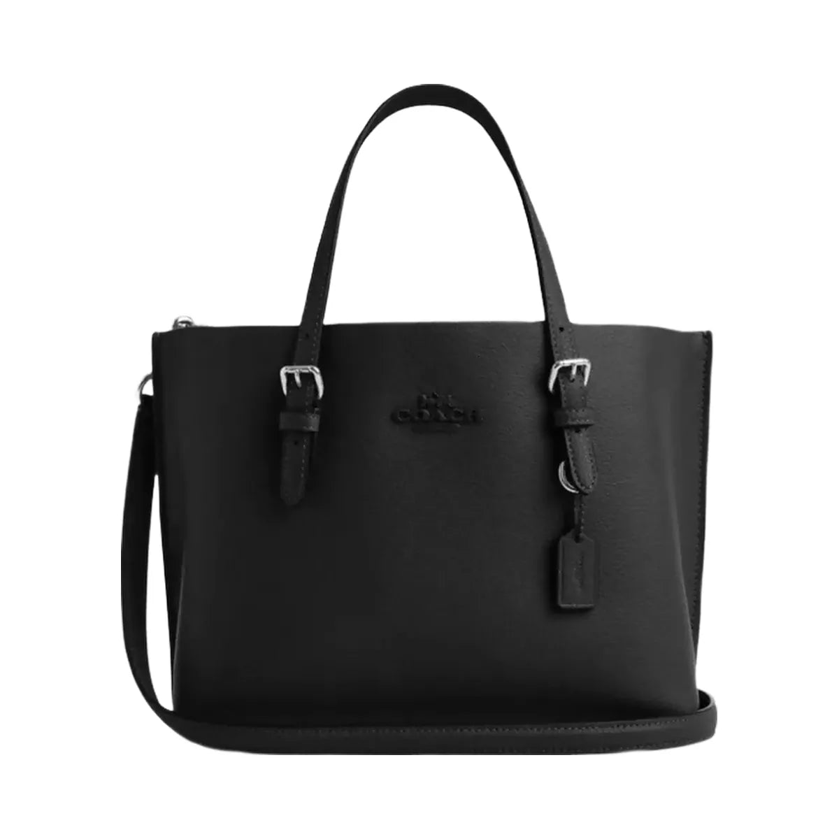 Coach Mollie Tote Bag 25 in Silver Black