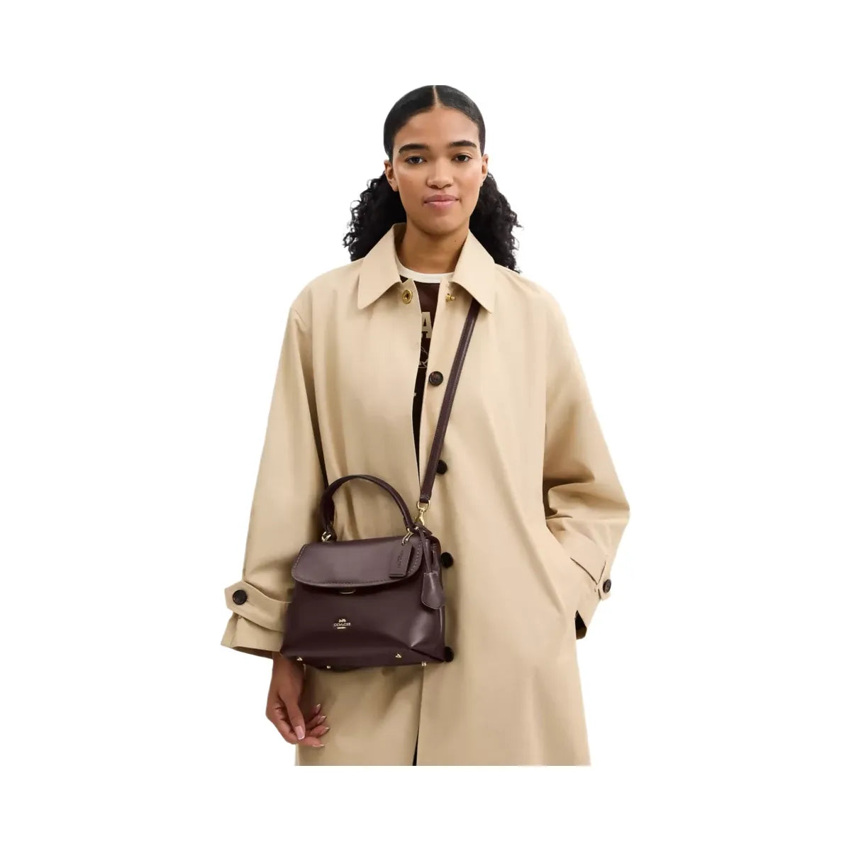 Coach Emory Top Handle Bag in Gold Espresso