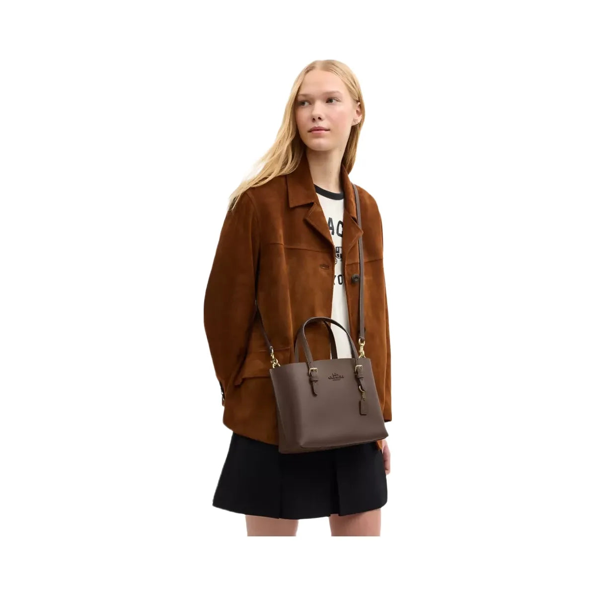 Coach Mollie Tote Bag 25 in Gold Dark Stone