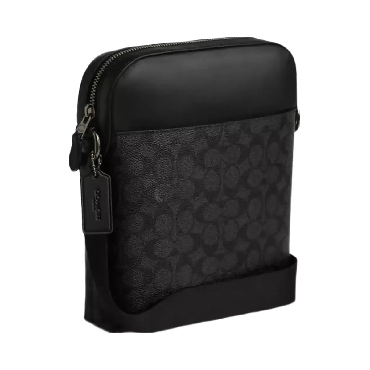 Coach Houston Flight Bag In Signature Canvas in Gunmetal Charcoal Black