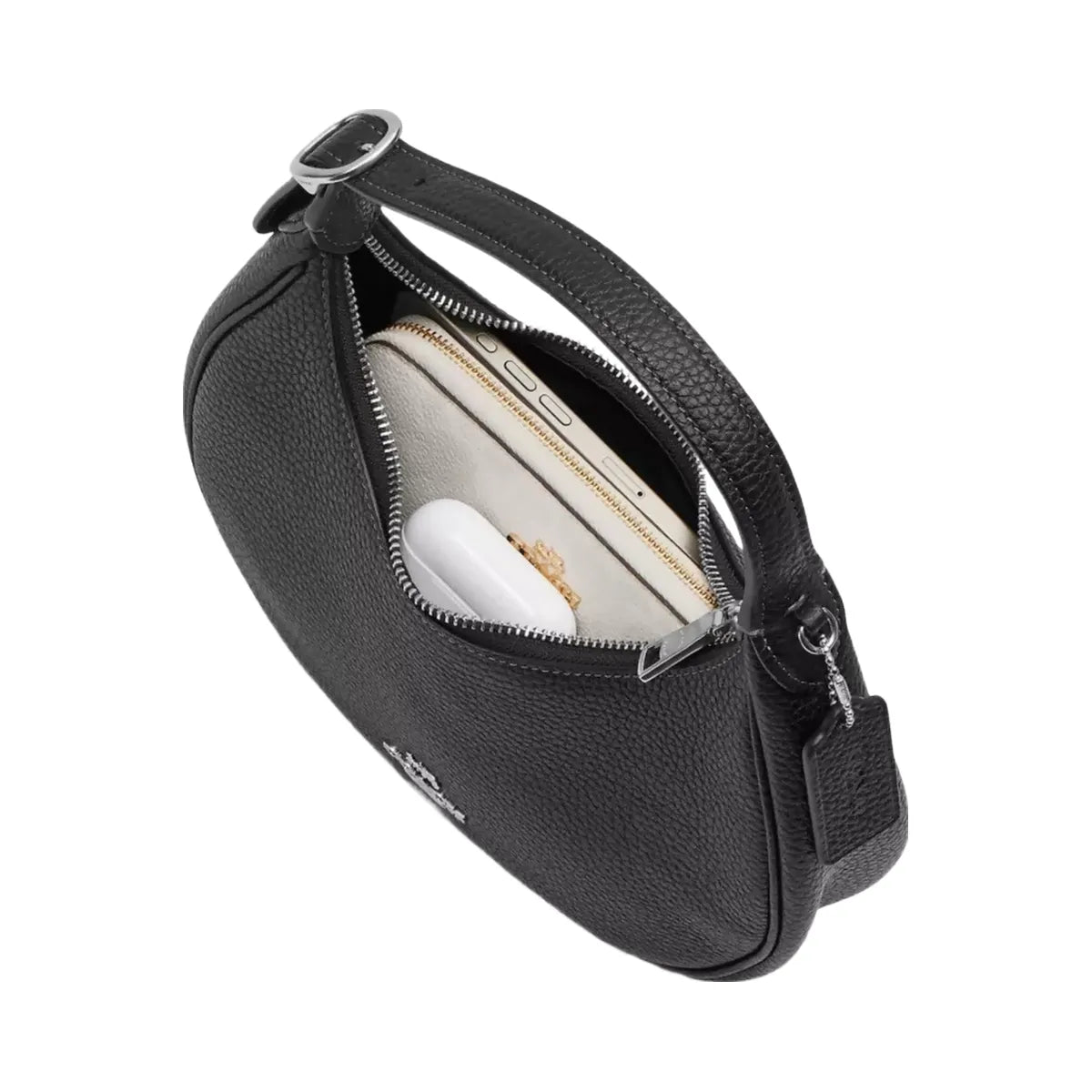 Coach Emily Shoulder Bag in Silver Black