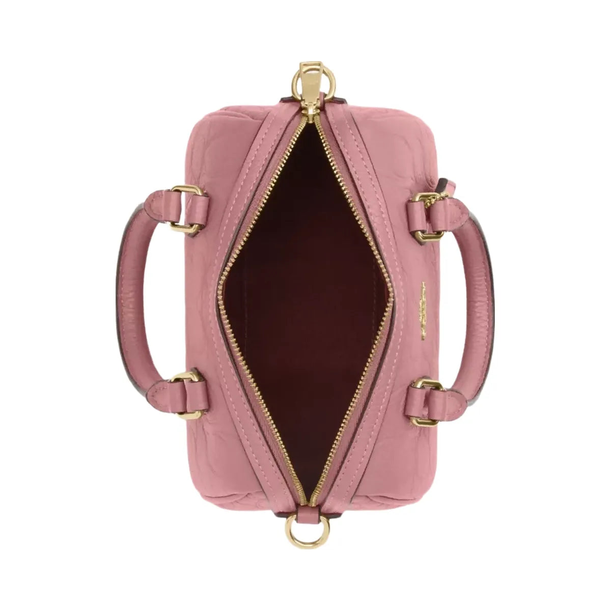 Coach Mini Rowan Crossbody Bag In Signature Leather in Gold Peony