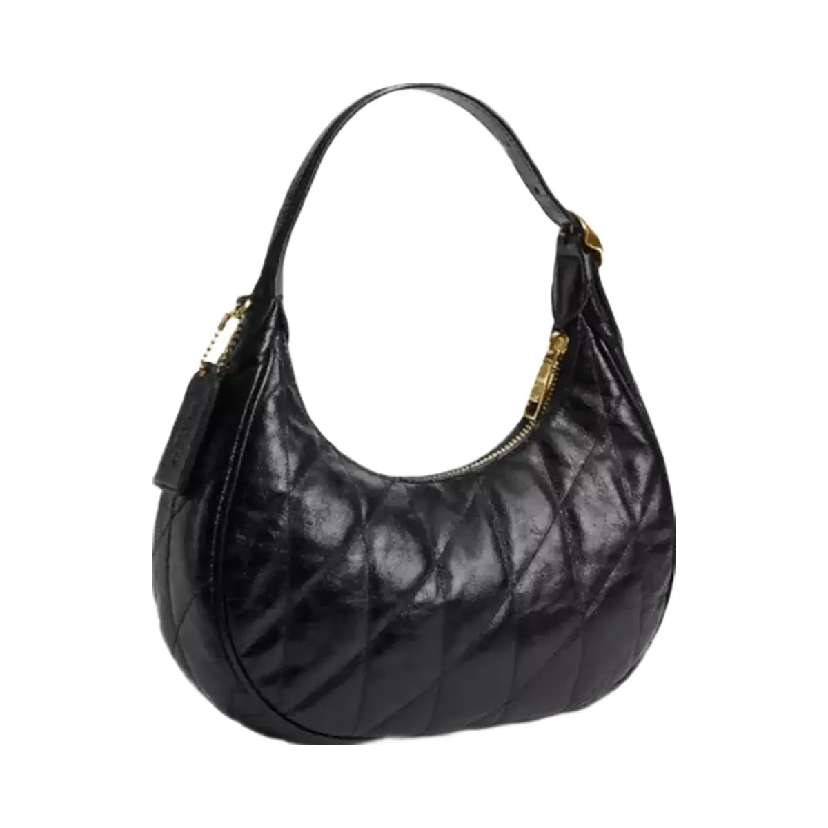 Coach Emily Shoulder Bag With Quilting in Gold Black