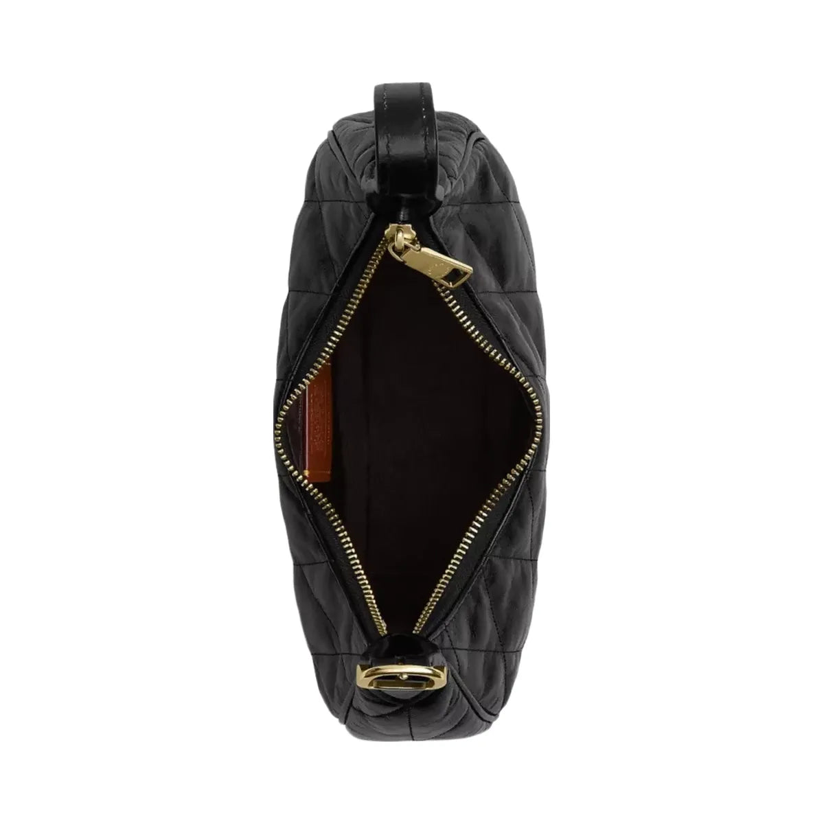 Coach Emily Shoulder Bag With Quilting in Gold Black