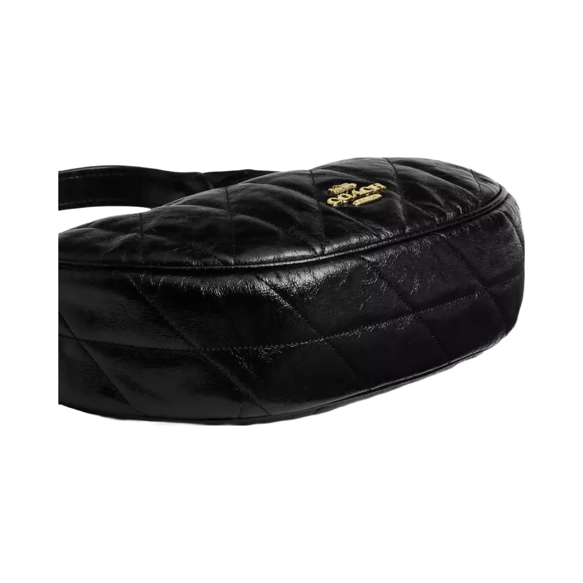 Coach Emily Shoulder Bag With Quilting in Gold Black