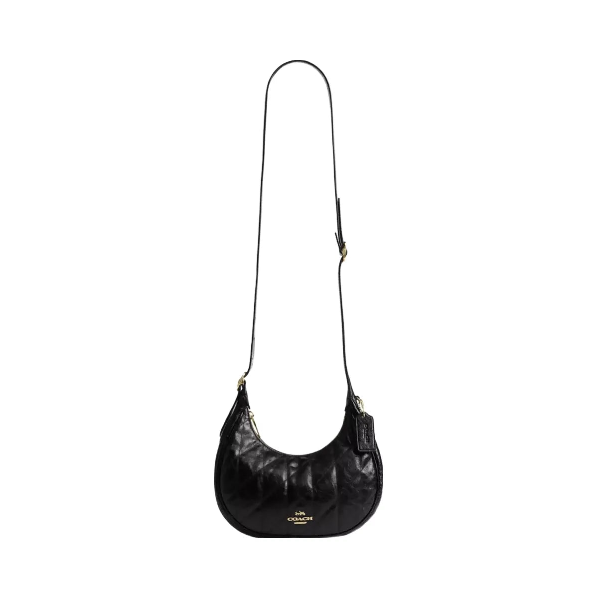 Coach Emily Shoulder Bag With Quilting in Gold Black