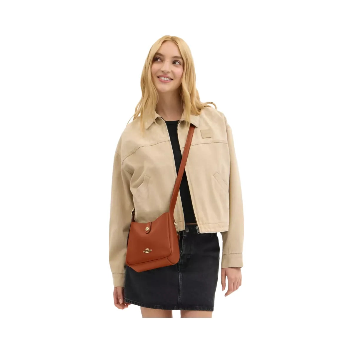 Coach Hadley Mini Crossbody Bag in Gold Tan