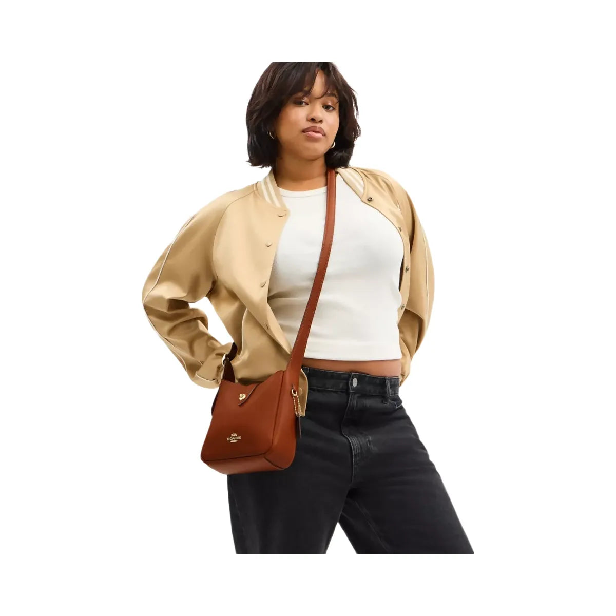 Coach Hadley Mini Crossbody Bag in Gold Tan