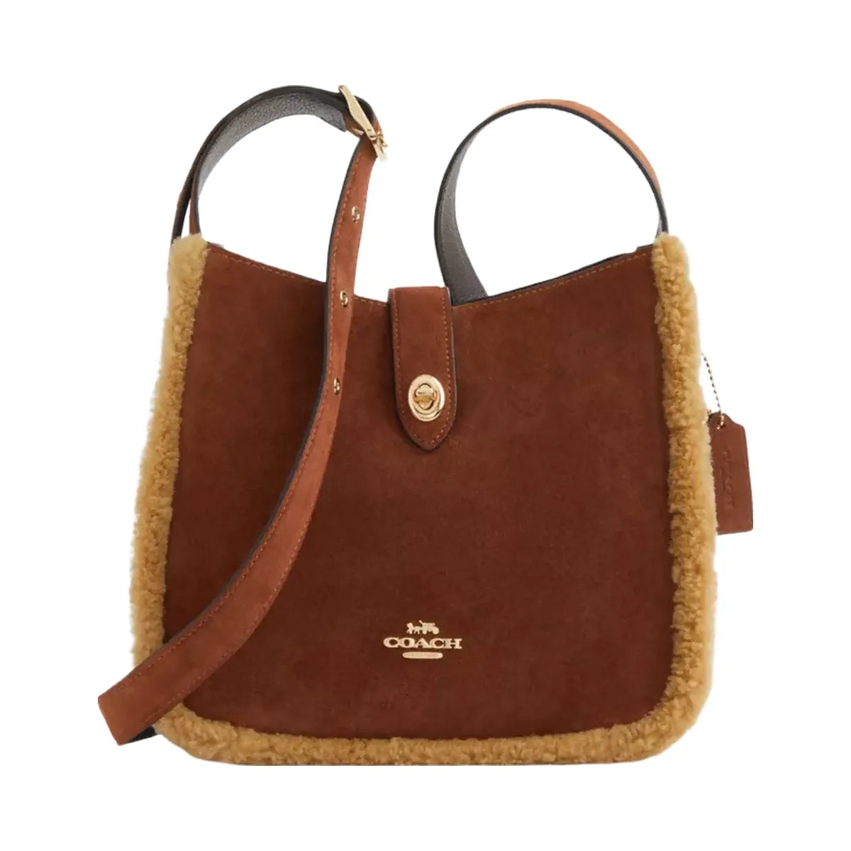 Coach Hadley Convertible Crossbody Bag in Gold Vintage Brown Multi
