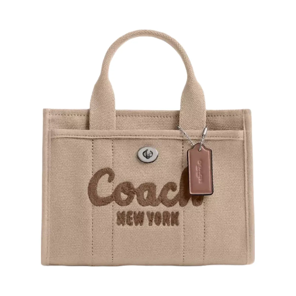 Coach Cargo Tote Bag 20 in Silver Dark Natural