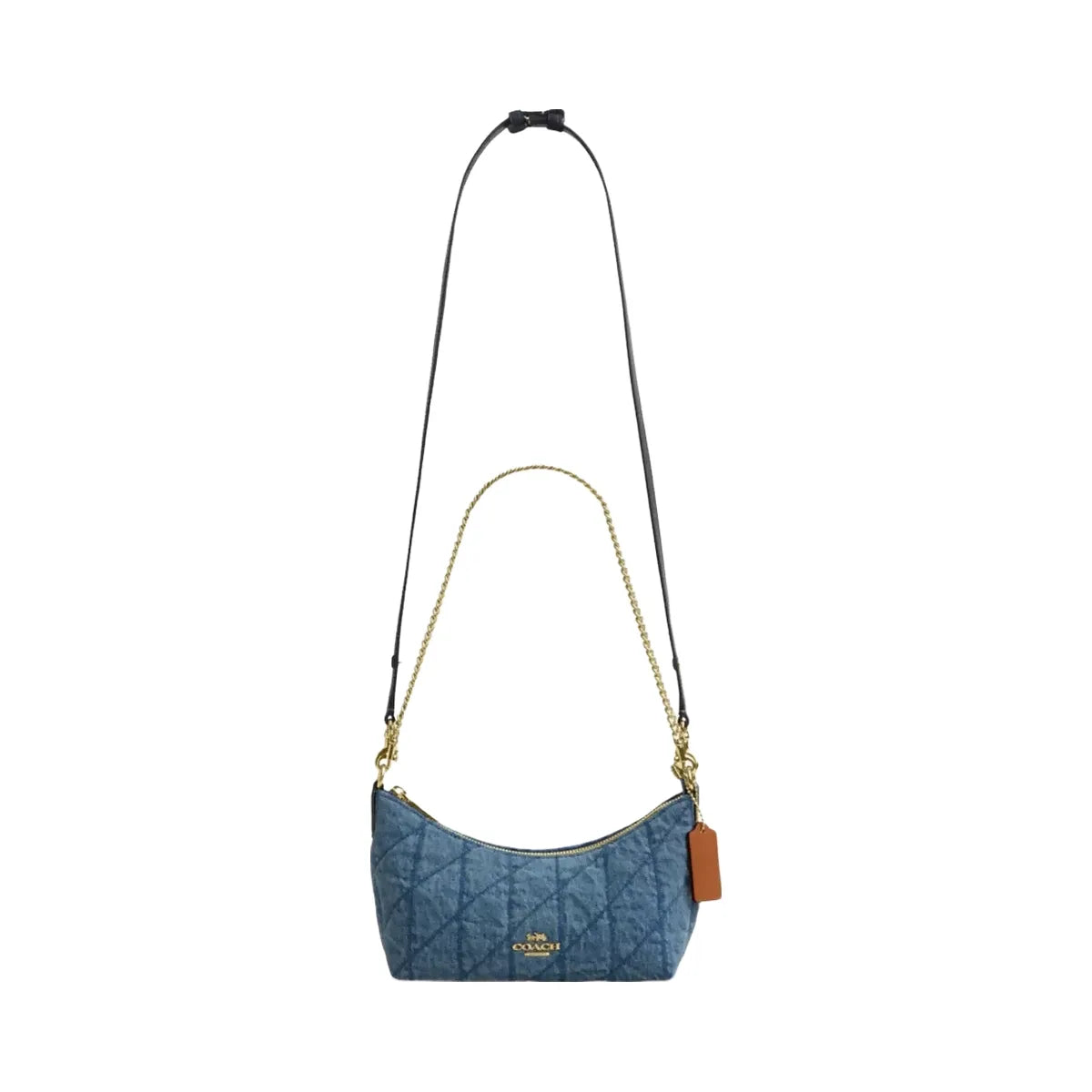 Coach Caitlin Shoulder Bag With Quilting in Gold Indigo