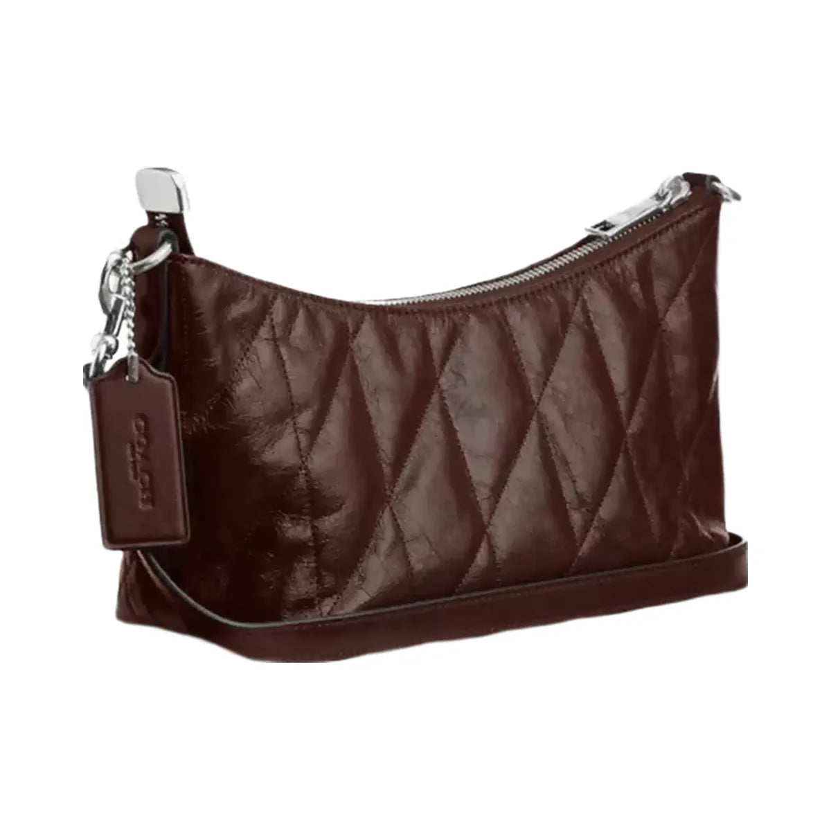 Coach Caitlin Shoulder Bag With Quilting in Silver Maple