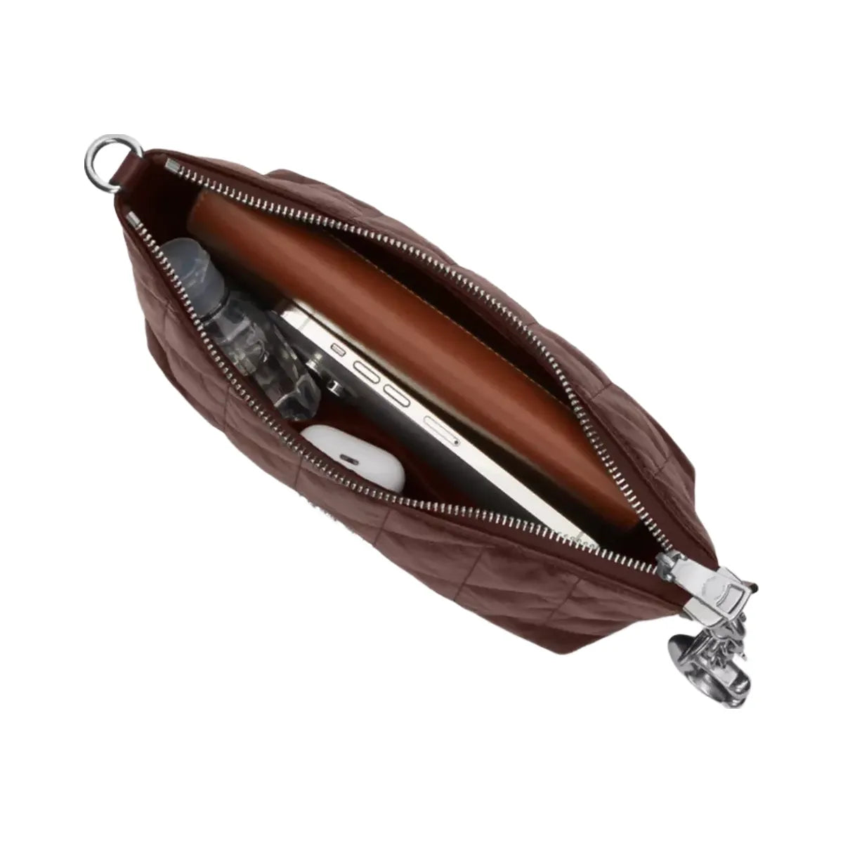 Coach Caitlin Shoulder Bag With Quilting in Silver Maple