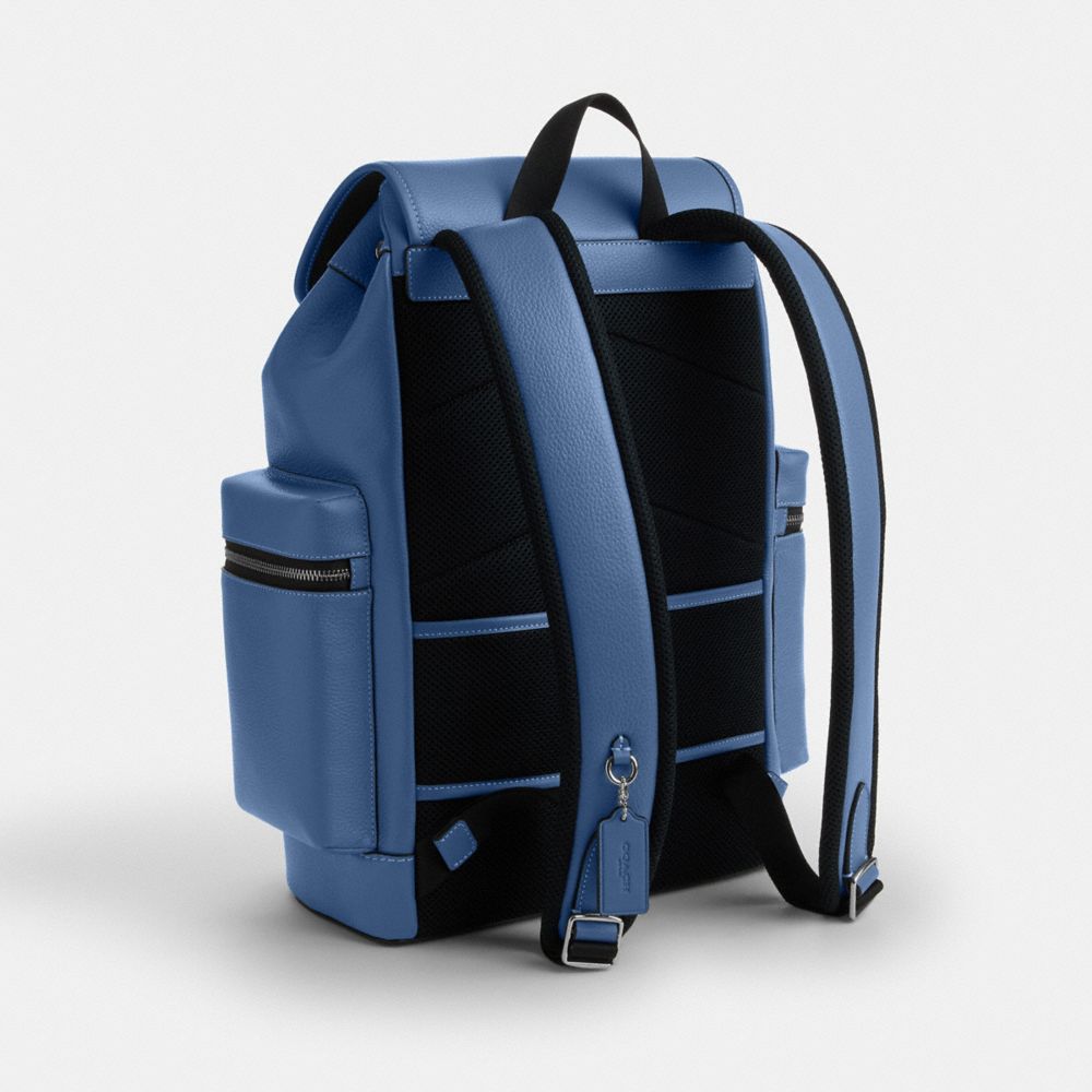 Coach Sprint Backpack Silver Light Denim