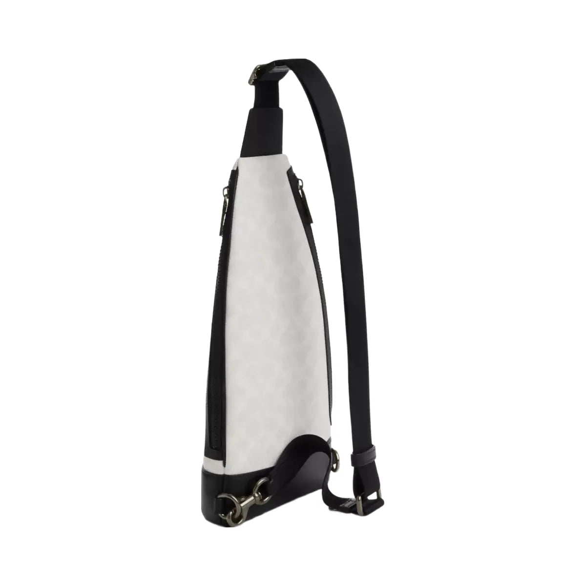 Coach Dominic Sling Pack In Signature Canvas in Gunmetal Chalk Black