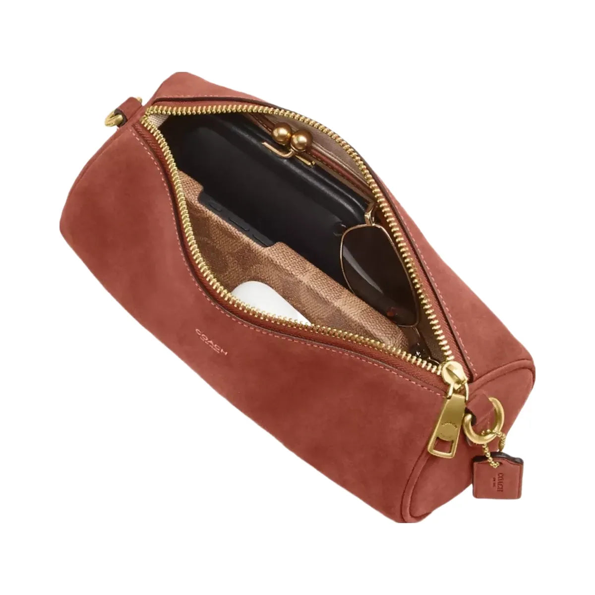 Coach Barrel Bag in Brass Clay