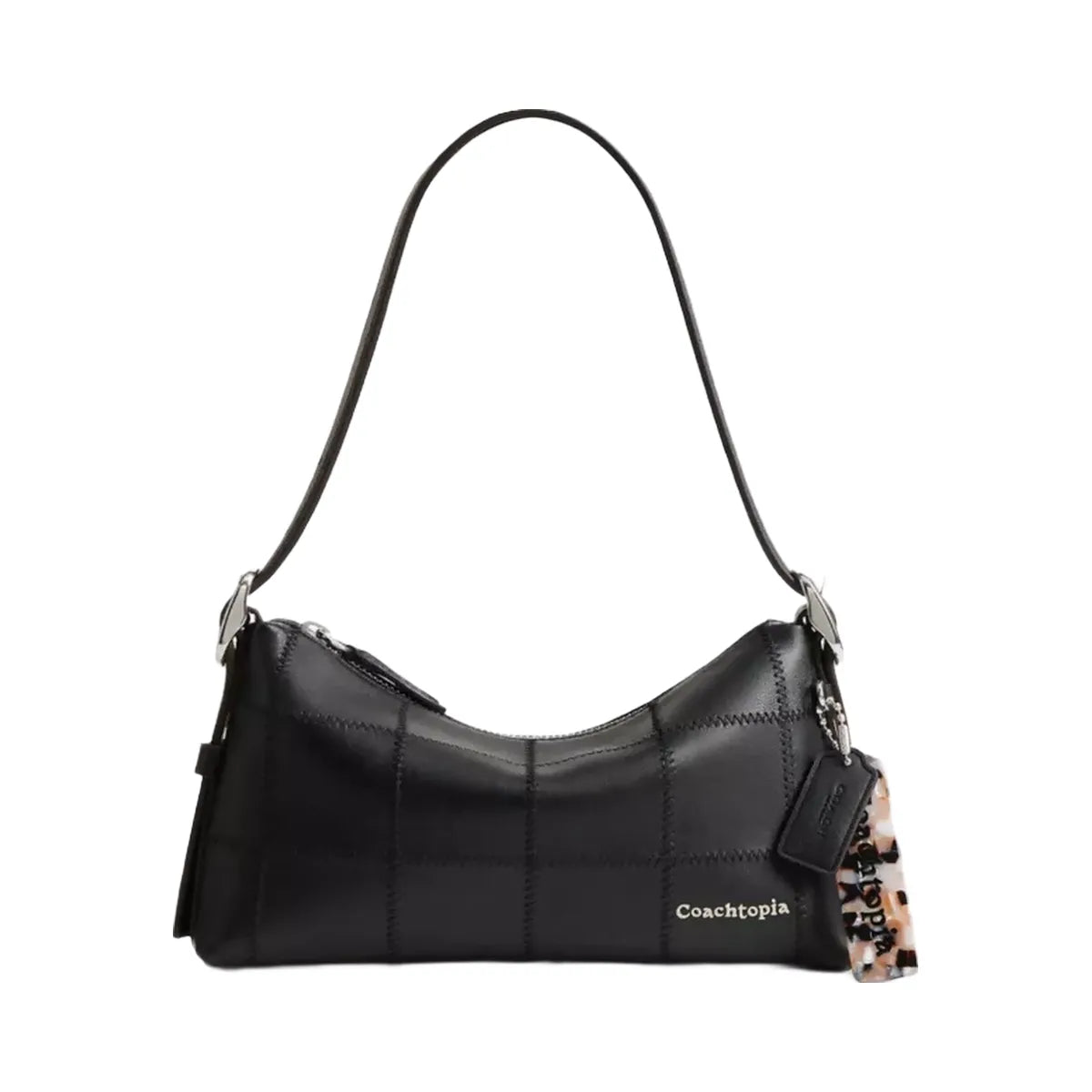Coach Alter/Ego Small Slouchy Shoulder Bag In Upcrafted Leather in Black