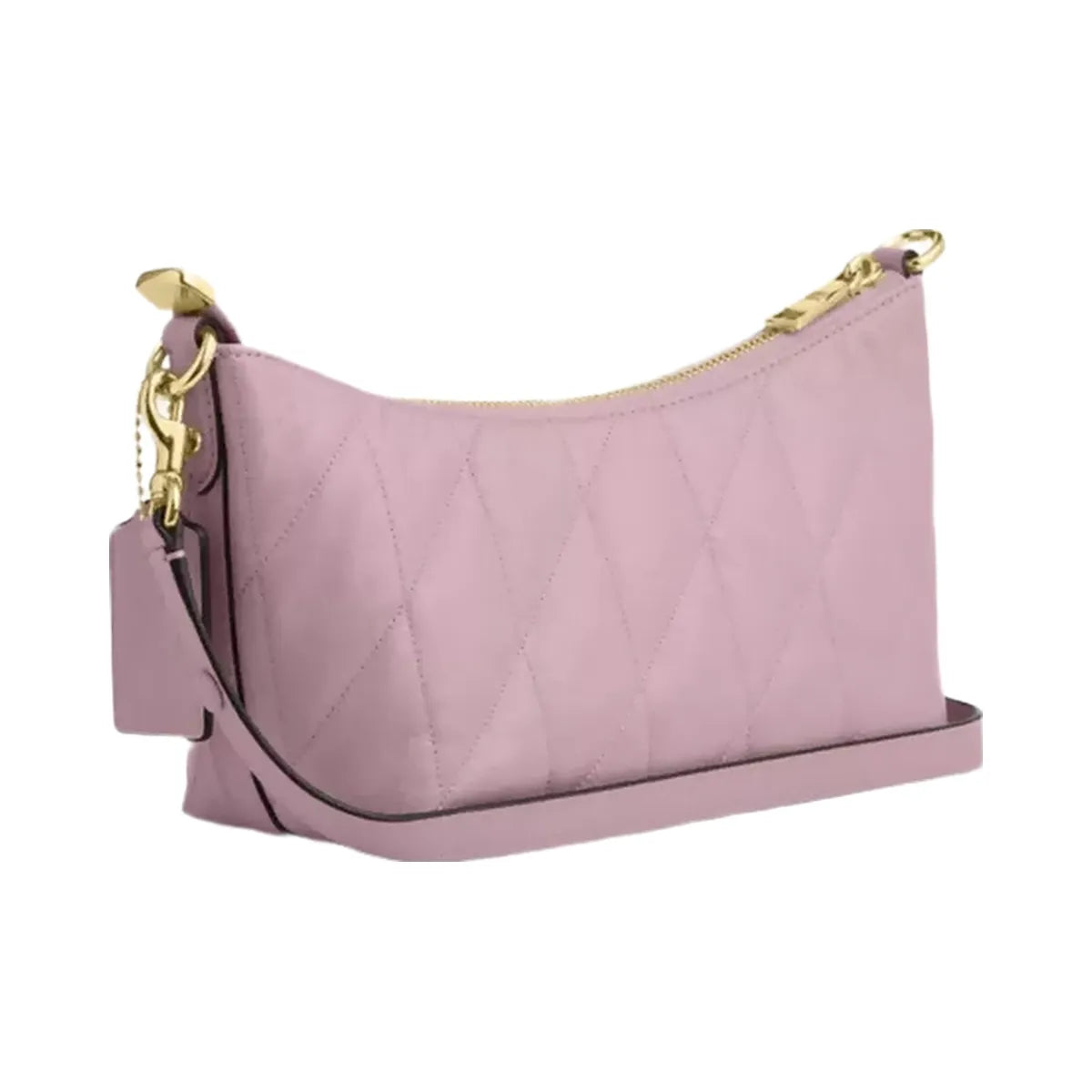 Coach Caitlin Shoulder Bag With Quilting in Gold Carnation