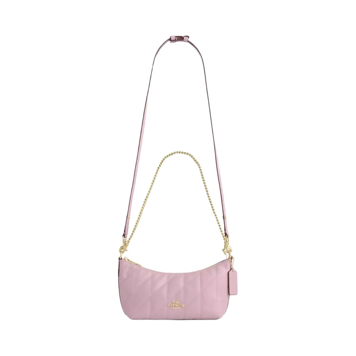 Coach Caitlin Shoulder Bag With Quilting in Gold Carnation