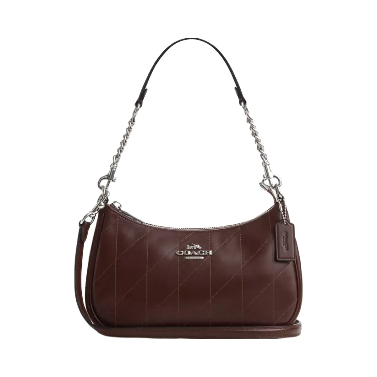 Coach Teri Shoulder Bag With Quilting in Silver Maple