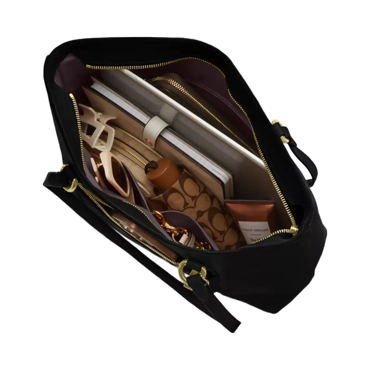 Coach Station Tote Bag in Gold Black