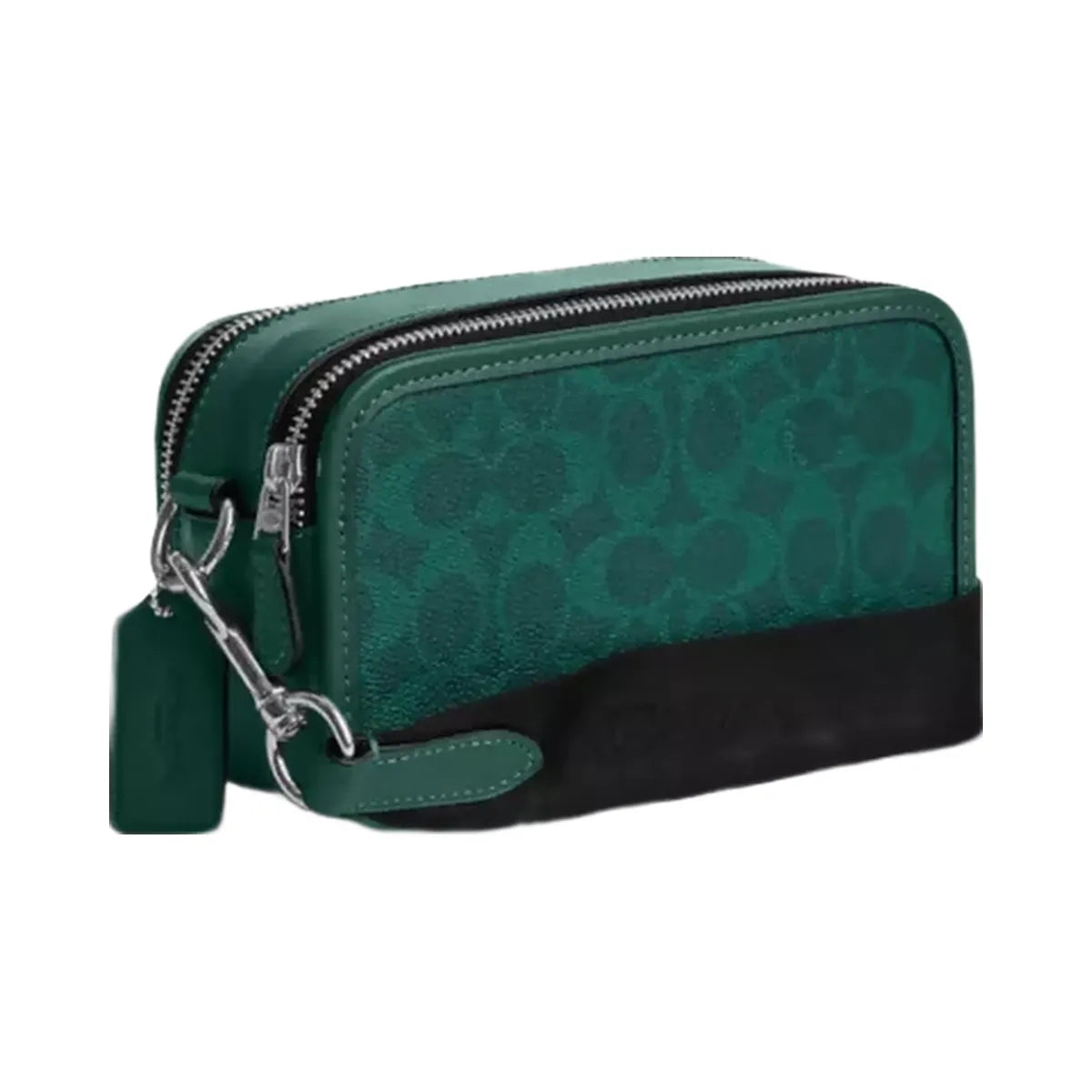Coach Wyatt Crossbody Bag In Signature Canvas in Silver Sea Green